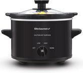 Elite Gourmet MST-250XB Electric Ceramic Slow Cooker, 1.5 Qt, Black | Adjustable Temp, Dishwasher-Safe - Great for Entrees, Sauces, Soups, Roasts, Stews & Dips