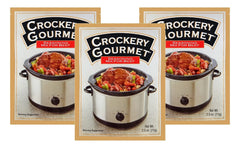 Crockery Gourmet Seasoning Mix for Beef, Powdered Seasoning with Added Beef Flavor for Slow Cooker Meals, Just Add Mix, 2.5-Ounce Packets (Pack of 3 Packets)
