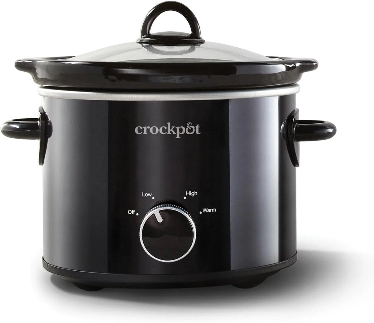 Crock-Pot 2-Quart Manual Slow Cooker, Feeds 2+ People, Great for Small Meals, Dips, & Sides; Removable Stoneware is Oven & Dishwasher-Safe, Black