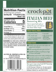 Crock-Pot Italian Beef Seasoning Mix, 1.25 Ounce (Pack of 3)