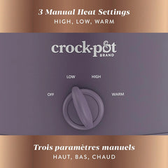 Crock-Pot Design Series 4.5 Quart Manual Slow Cooker, Purple Potato